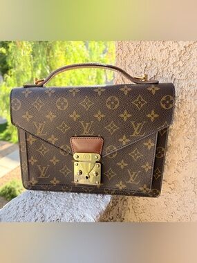 Authentic Louis Vuitton Monogram Monceau 26 with COA